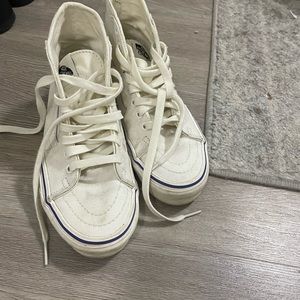 Vans white high tops size 6